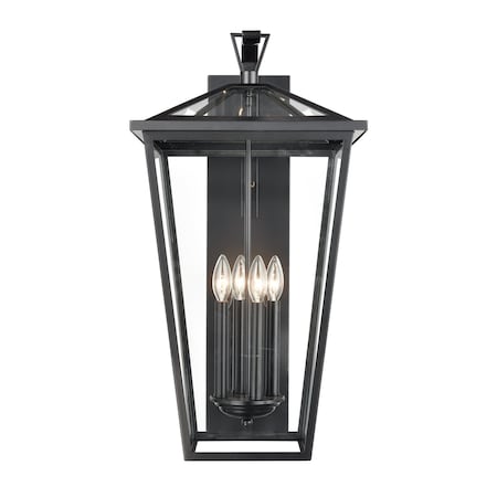 Elk Home Main Street 28'' High 4-Light Outdoor Sconce - Black 45476/4